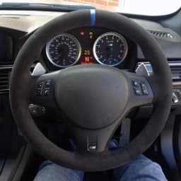 Customized Car Steering Wheel Cover Black Suede Steering Wheel Braid For BMW M Sport M3 E90 E91 E92 E93 E87 E81 E82 E88 X1 E84