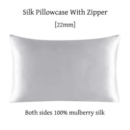 22 Momme Silk Zipper Pillowcase 1pc 100% Nature Mulberry Silk Muticolor Pillow Case For Healthy Standard Queen King