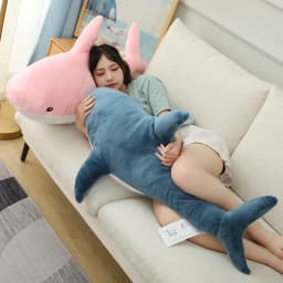 140cm Giant Shark Plush Toy Soft Stuffed Speelgoed Animal Reading Pillow for Birthday Gifts Cushion Doll Gift For Children