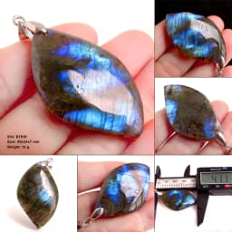 Stone Craft Natural Labradorite Raw Stone Polishing Geometric Shape Crystal Labradorite Pendent Exquisite Natural Training Stone