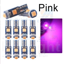 10PCS T5 W3W PCB 3030 3 Led Car Dashboard Bulbs Warming Instrument Lights Indicator 12V DC White Ice Blue Red Green Amber Pink