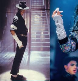 Handmade Bandage Michael Jackson ultimate collection Dangerous White Cotton ArmBrace Punk glove for performance
