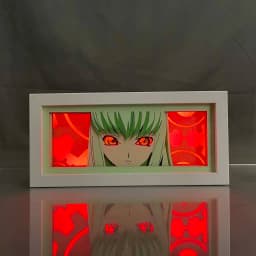 Anime Light Box Code Geass Cc Paper Cut Lightbox for Bedroom Decoration Desk Manga Shadow Box Kids Birthday Gift Table Lamps