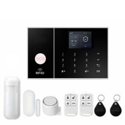 Wireless Alarm System 2.4GWiFi Home Security Kit with Door Motion Sensor Work with SmartLife APP Works with Alexa No Monthly Fee