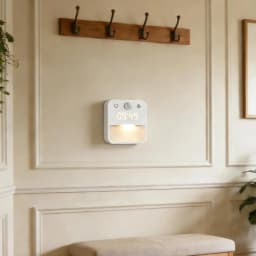 Motion Activated Night Light Illuminating Fixture with Clock Display with Built-in Clock Display Dimmable Hallway Light