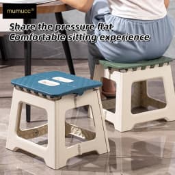 MUMUCC Plastic Thickened Folding Chair, Portable Outdoor Camping Chair, Beach Folding Chair, Family Children's Chair