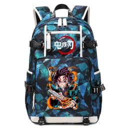 Demon Slayer Anime School Bag Large Capacity Lightweight Student Backpack for Kids Boys Girls Daily Use