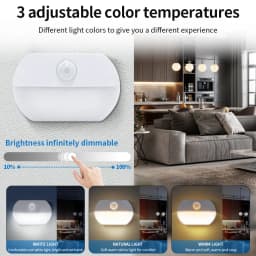 1/2/4pcs Led Night Light with Motion Sensor PIR AAA Battery or Rechargeable Cabinet Lamp for Kitchen Bathroom Closet Stairs