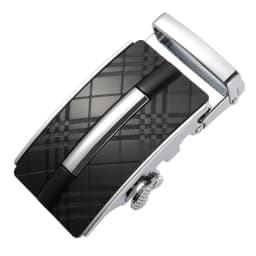 Automatic Ratchet Leather Belt Buckle Mens Solid Buckle Only for 3.5cm/1.38in Leather Strap Cool Gold Black Belt Buckle