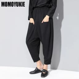 Spring Fashion Clothing Elastic High Waist Patchwork Pockets Loose Ankle Length Trousers Loose Straight Haren Pants Streetwear
