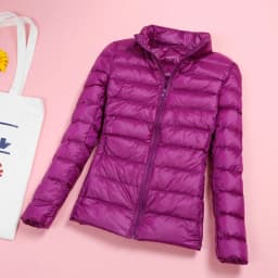 Light Down Jacket Women Inner Cloth Autumn Winter Slim Short Stand hooded Warm White Duck Down Coat Women Outerwear Plus Size
