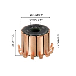 11 Sizes Electric Motor Commutator 7/8/10/12 Gear Teeth 4-10mm ID 11-23mm OD Copper Motor Accessory for Power Tools DC Motors