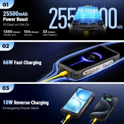 Ulefone Armor 33 Pro 5G Rugged Phone Smartphone Android 14 32GB+512GB 25500mAh Night Camera 64MP NFC Loud Speaker
