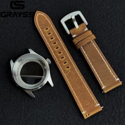 Retro 36/39mm Pilot Little Prince Watch Case Stainless Steel Sapphire Glass 20ATM Fit NH35 NH36 Movement Part Leather Strap