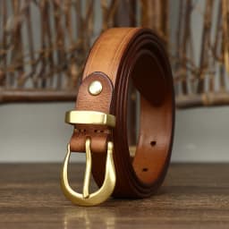 2.4cm Copper Buckle High Quality Cowskin Genuine Leather Belts for Women Luxury Female Belt For Jeans Simple Strap Waist Belt
