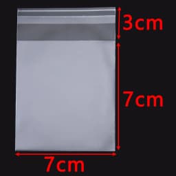100pcs Transparent Frosted Opp Bag 5.5cm 7cm 8cm 10cm Self Adhesive Pouch for for DIY Handmade Candy Cookie Gift Packaging Bags