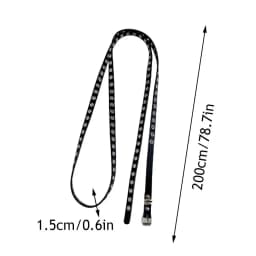Adjustable PU Leather Double Circle Waist Chain Y2K Wide Belt Women Punk Retro Double Layer Hole Belt Silver Color Buckle Belts