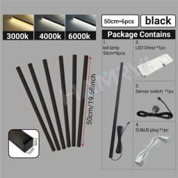LED Recessed Lighting LED Strip Light for Wood Slat Wall Panel in Parallel with Touch Sensor, Self-Adhesive for Slat Wall Decor