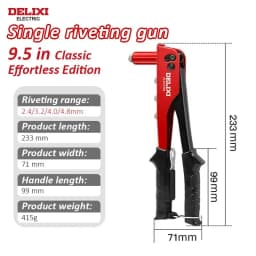 DELIXI ELECTRIC Rivet Gun,Manual Professional Pull Gun High Lever More Labor-saving,TighteningandRiveting of Metal SheetandPipe