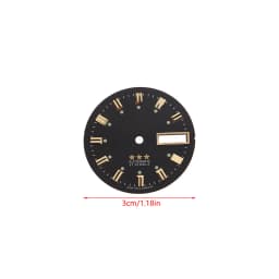 New 1Pc Vintage 3 Stars Watch Dial DIY Parts Dual Calendar Literal Men's Watch Accessories For 46941/46943 Movement