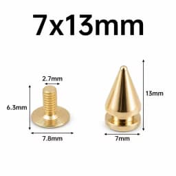 5/10/20Pcs Meetee Metal Punk Rivets Screwback Cone Studs Spikes for Leather Crafts Garment Rivet Bag Decor Nails DIY Accessories