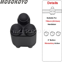 3&4 Buttons Motorcycle Switch 22mm 25mm Handle Controller Switches M-Unit Lights Starter Horn Universal 7/8" 1" Handlebar Switch