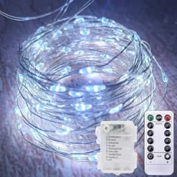 2/5/10/20m LED Fairy Wire String Light Battery Powered with Remote Christmas Wedding Garland Outdoor Birthday Bedroom Decoration