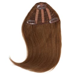 Human Hair Bangs Clip-In Hair Extension for Women 8inch 20g Front 3 clips in Straight Remy Natural Human Hair Fringe All Colors
