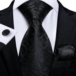 160cm Length Men's Tie Set Handkerchief Cufflinks Wedding Party Accessories Neck Ties Gift for Men Wholesale