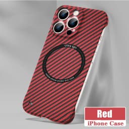 Ultra Thin Carbon Fiber Magnetic Case for iPhone 18 Pro Max 17 Air 16 15 14 13 11 12 For Magsafe Charging Frameless Hard Cover