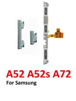 Phone Power Volume Button For Samsung Galaxy A52 A52s A72 LTE 5G New On Off Up Down External Key Internal Flex Cable Parts