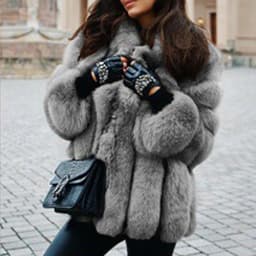 2026 Winter Plus Size Faux Fur Long Coat Women Elegant Long Sleeve Fluffy Cardigan Jacket Ladies Large Thick Warm Furry Outwear