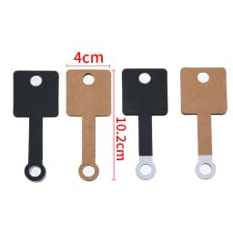 50pcs Adhesive Flodable Display Card Necklace Bracelet Hanging Price Tag for Jewelry Display&Packaging