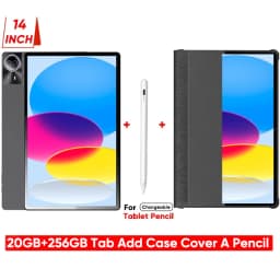 2026 High Defined Android 15 Tablet 14 inch Tablet PC 20GB 512GB 12900mAh Phone Call BT5.0 5G WiFi GPS Google Play Laptop Pads