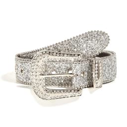 Studded Belt Punk Rock Rivet Belt Grommet Threads Belt with Bright Metal Pyramid for Women Men Black Pink White