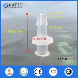 ‌Polypropylene Luer Lock Connector 10Pcs | 1/16'' Barbed Female Tapered Fitting for Syringe/Lab | Free Shipping