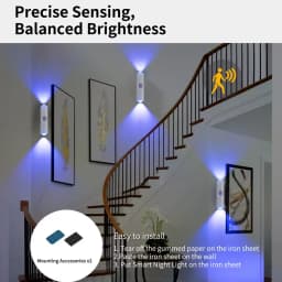 RGB LED Night Lights Double-head Sunset Light Motion Sensor Under Cabinet Lamp USB Charging Magnetic Bedroom Atmosphere Lighting