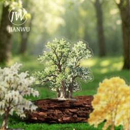 JIANWU Vintage Tree Landscape Material Collage Scrapbooking PET Sticker Creative DIY Journal Stationery