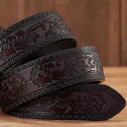 3.5CM Width No Buckle Cowskin Genuine Leather Belt Quality Automatic Print Wasitbad Strap Bussiness Male Belt Men Without Buckle
