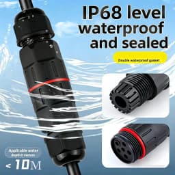1Pc 2 Pin 3 Pin Wire Connector IP68 Waterproof Electrical Box Quick Splice Terminals For Low Voltage Landscape Lighting Outdoor