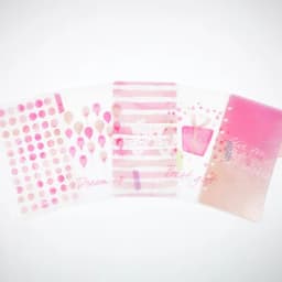 A6/A5 Pink Blue Purple Binder Notebook Cover & Photo Sticker Collect Book Diary Agenda Planner Paper School Stationery