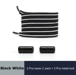 18 Colors Free to Match Elastic Shoelaces Lock Lazy Laces Flat Multi Color Options No Tie Shoelace Round Capsule Metal