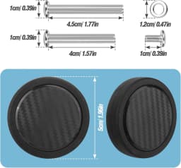 GUGULUZA 4/8pcs Black Trolley Box Wheels Suitcase Wheel Replacement Single Side Wheel 50mm Luggage Wheel Replacement with Screw