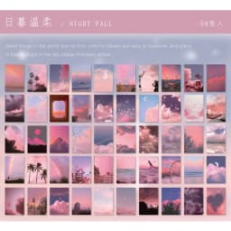 50 Sheets Rose Decorative Stickers Landscape Scrapbooking Diary Album Stationery Painting Stick Labels