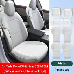 Car Seat Mats For Tesla Model YL /Y Juniper 3 Highland Breathable All Season Back Seat Pad Protector Covers Nappaleather Cushion