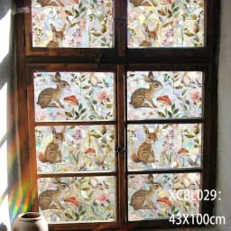 3D Stained Glass Window Film Removable Self Adhesive Glass Sticker Static Cling Vinyl Window Paper For Bathroom Home Decorative
