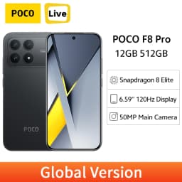 POCO F8 Pro 5G Mobile Phone Snapdragon 8 Elite 6210mAh Battery 6.59" 120Hz AMOLED Display 50MP Camera