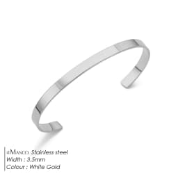 ELANDIS Minimal Unisize Cuff Sleeves Minimalist Style Men's Jewelry Personalized Platinum Bracelet Popular Couple Festival Gift
