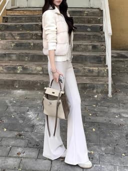 Warm Knitted Short down Jacket 2024 Winter New Design White Mink Fur Insert Cotton Women's Outerwear Stylish Commute Style