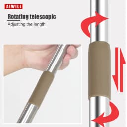 AIWILL Closet Hook Pole Clothes Picking Rod Take Clothes Drying Dressing Reacher Stick Clothesline Reaching Clothing Reach Pole